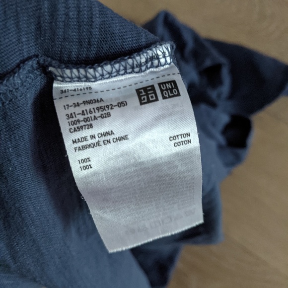 Uniqlo Hokusai wave (Japanese) pocket tee - navy blue - Men's S, Women M - rare - Picture 3 of 4